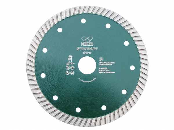 Алмазный диск KEOS Standart TURBO DBS03.150
