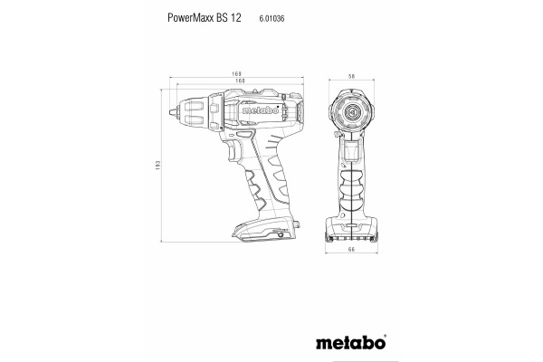 Аккумуляторная дрель-шуруповерт Metabo PowerMaxx BS 12