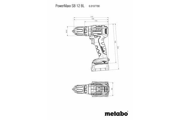 Аккумуляторная ударная дрель Metabo PowerMaxx SB 12 BL