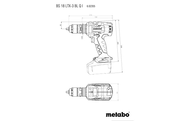 Аккумуляторная дрель-шуруповерт Metabo BS 18 LTX-3 BL Q I